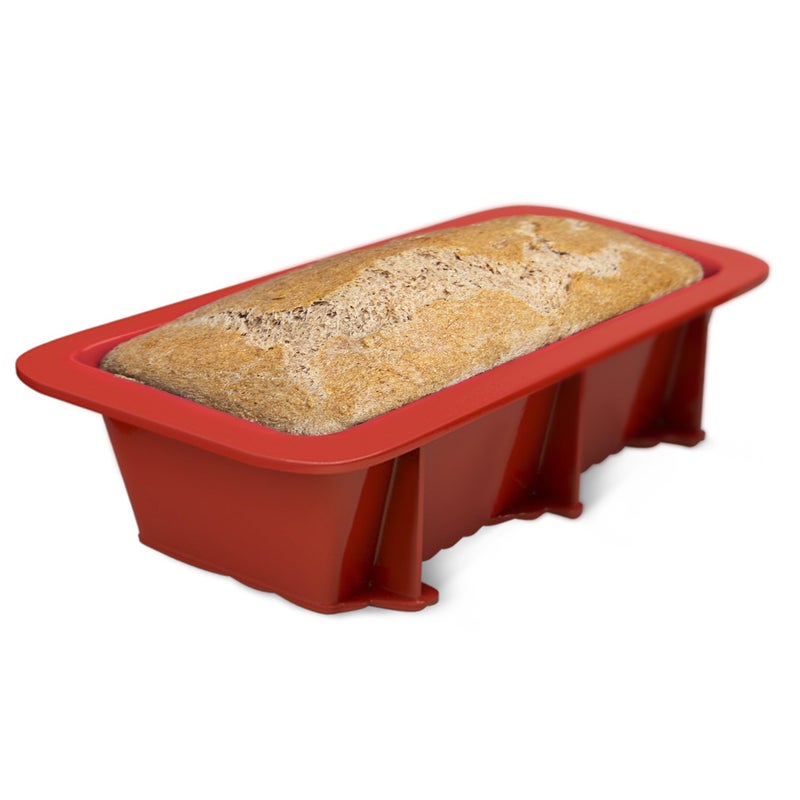 Silicone Designs Silicone Large Bread Pan Set - Non-Stick 2PCS Baking Mold for Homemade Cakes, Breads, and Quiche | Premium Kitchen Pan | Dishwasher Safe 9.25L x 3.9W - Image 5